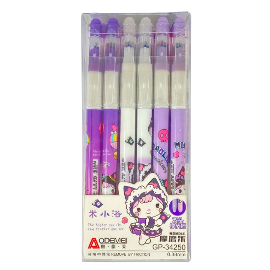 Ручка детская, стирающаяся Aodemei "KUR" 0,38мм, синяя (GB-34250)