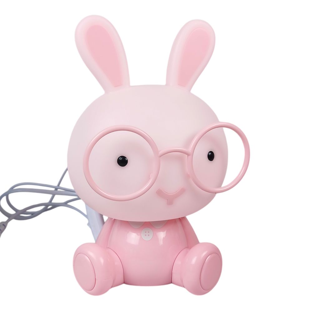 Лампа нічник дитяча LED "Зайчик в окулярах" 23см, 2 кольори (55003)