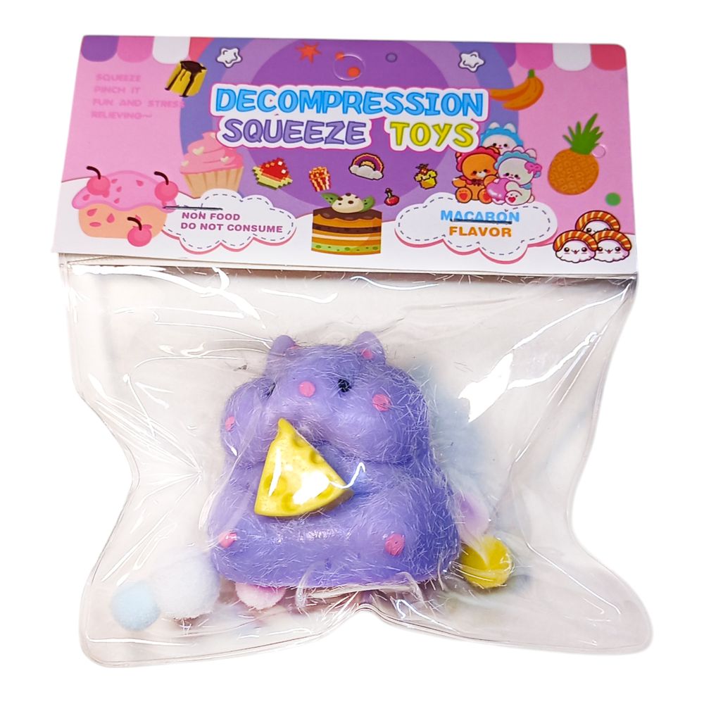 Игрушка-антистерес 5см Сквиши Таба Хомяк сиреневвый меховой (713004  lilac)