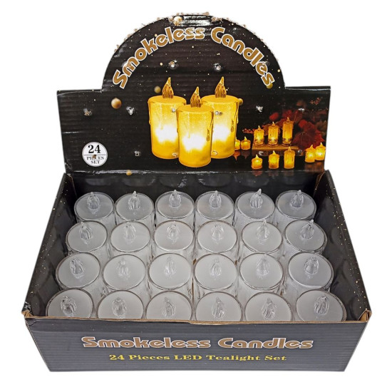 Свеча декоративная светодиодная LED 5 х 3,8см (пластик) (XLZ-621)