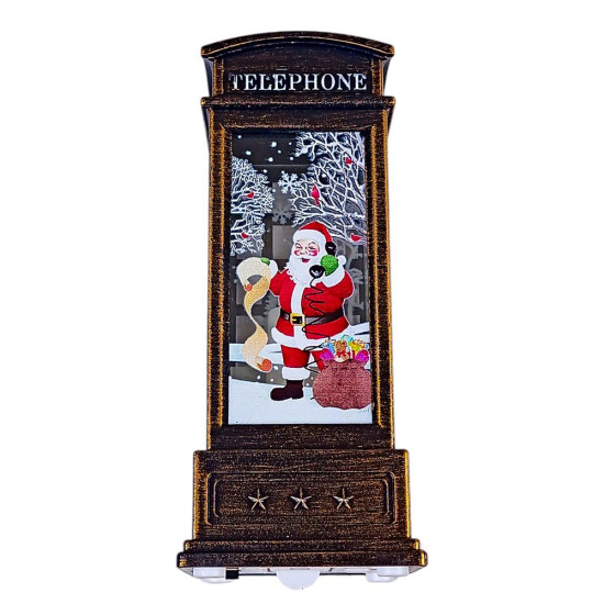 Сувенир декоративный светящийся  LED Телефонная будка" 12,5 х 5,4см, 2 вида (ZF-076-B)