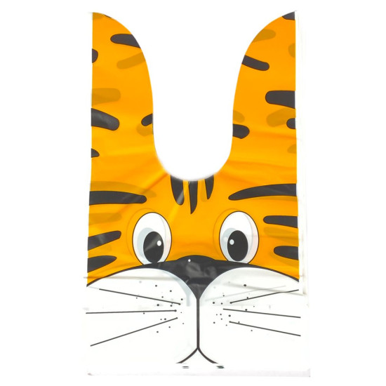 Пакет полиэтиленовый с ушками Тигренок 26 х 14 х 16см, 50шт Оранжевый Unison (bl2501-273)