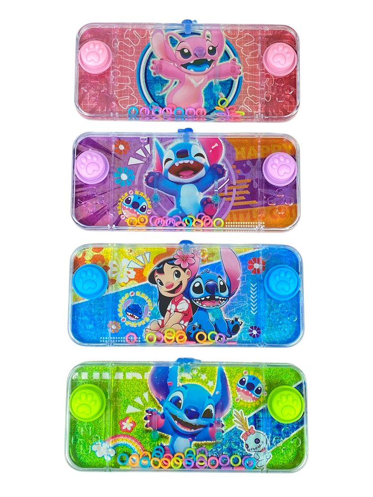 Игра водяная "Поймай колечко-Стiч" две кнопки, 4 вида (2586-В-АS-24)