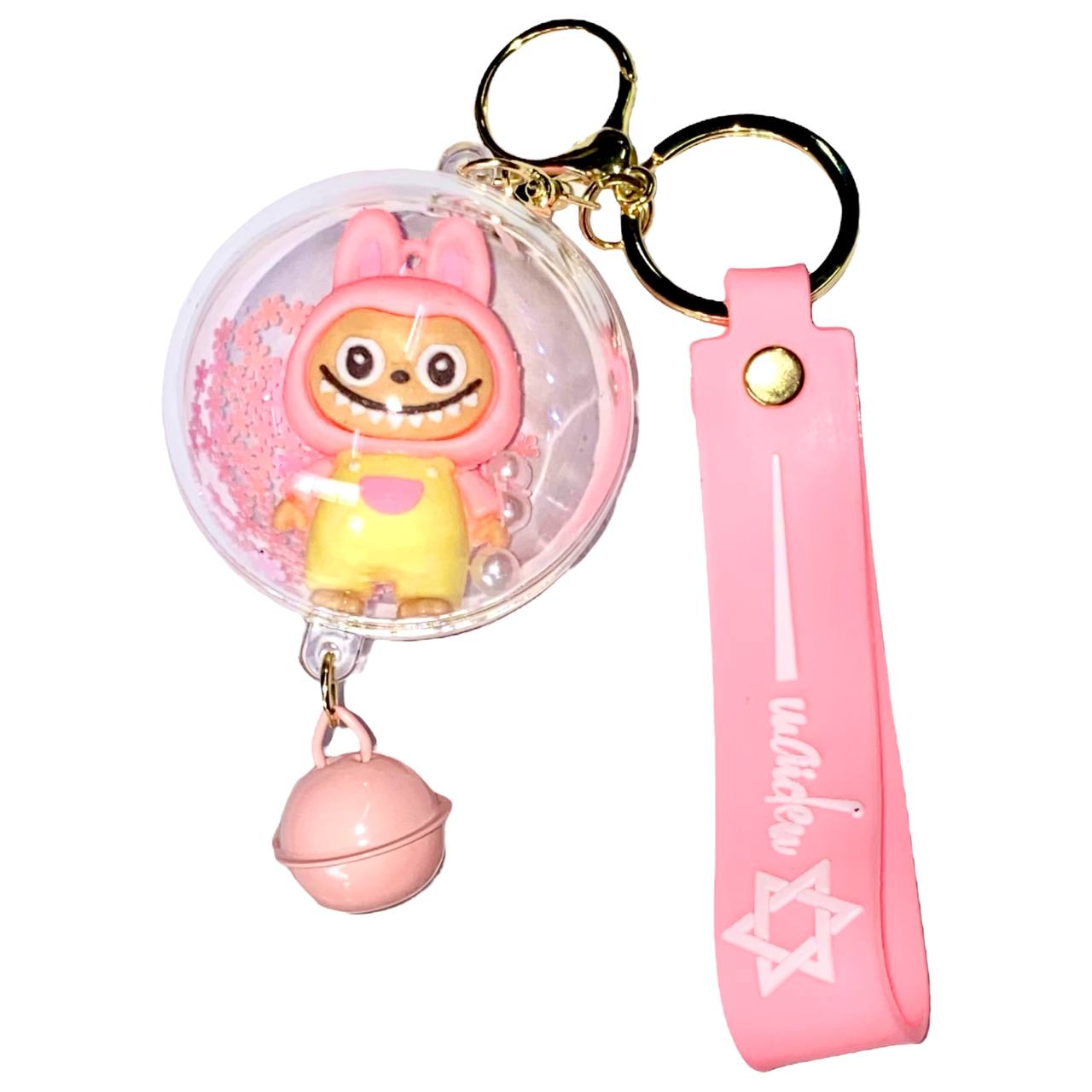 Брелок игрушка для ключей на рюкзак или сумку Labubu- в капсуле 6см + колокольчик(микс) Разноцветный Без бренда (KT-12)