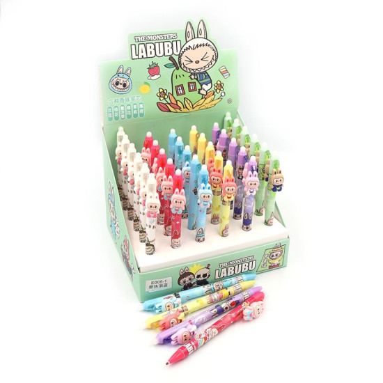 Ручка що стираеться "Labubu" синя Різнокольоровий Без бренду (E005-1)