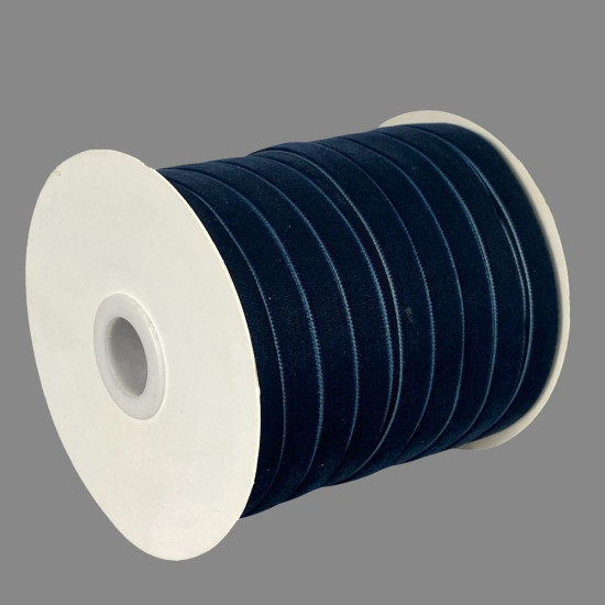 Бархатная лента  1,0 см х 50 ярдов Синий Marill (D00810- C 78)