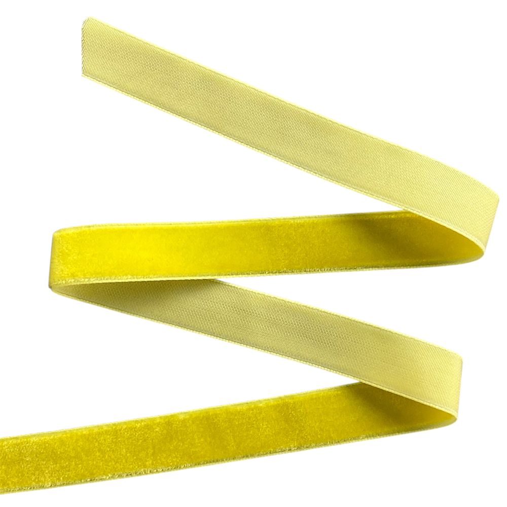 Бархатная лента  1,5см х 50 ярдов Желтый Marill (D00815- 15)