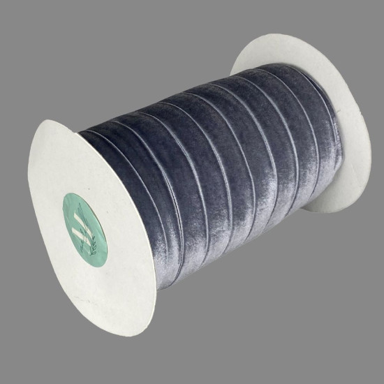 Бархатная лента  1,5см х 50 ярдов Серый Marill (D00815- 34)