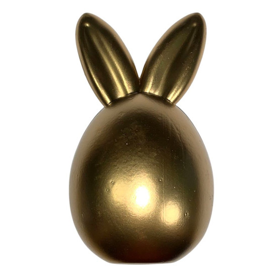 Пасхальное яйцо с ушами "Уханчик" 13 х 7см Золото (L00158 Gold)