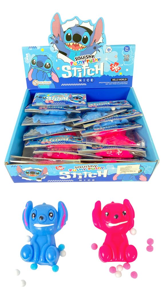 Іграшка-антистрес таба сквіш "Стiч з кульками" 9см,  2 види Різнокольоровий Без бренду (820-26)