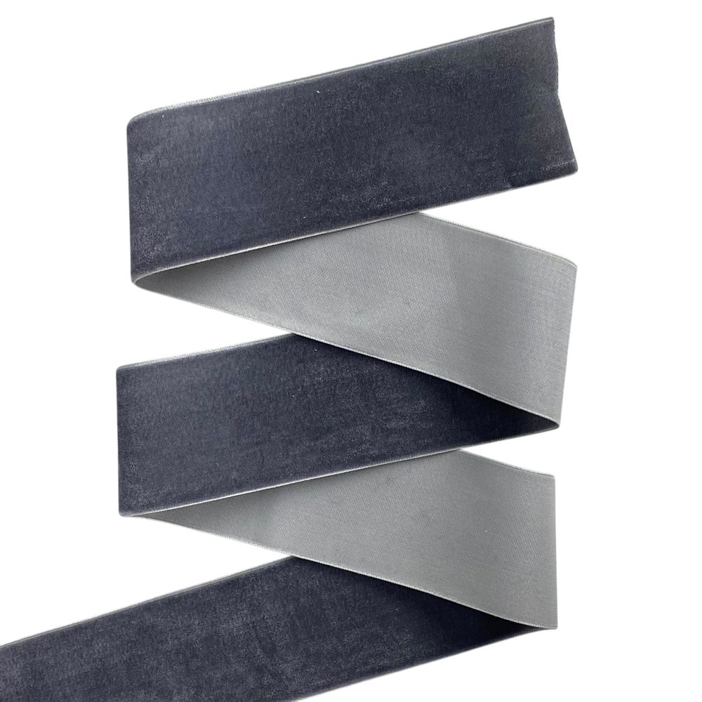 Бархатная лента  5 см (±5мм) х 20 ярдов Серый Marill (D00850- C 66)