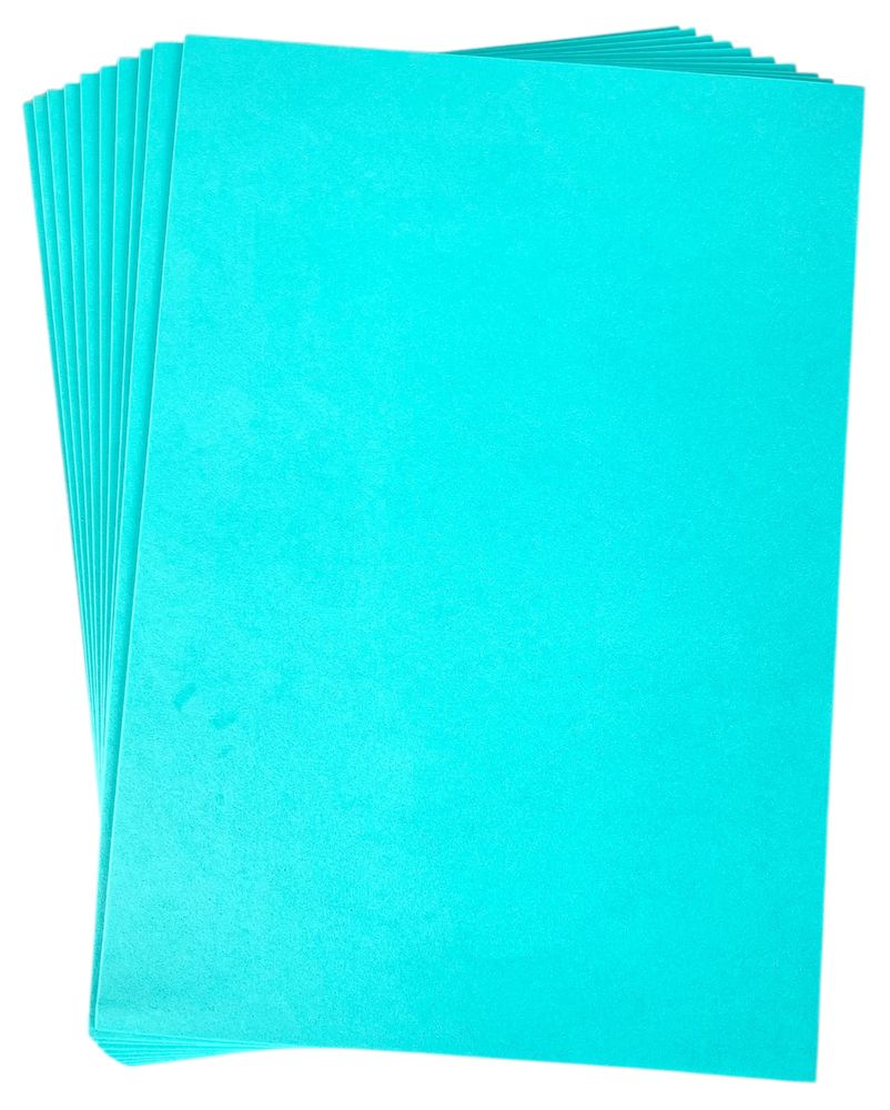 Фоамиран 20 х 30см, 1,5мм, 10 листов, бирюзовый (15A4-7043)
