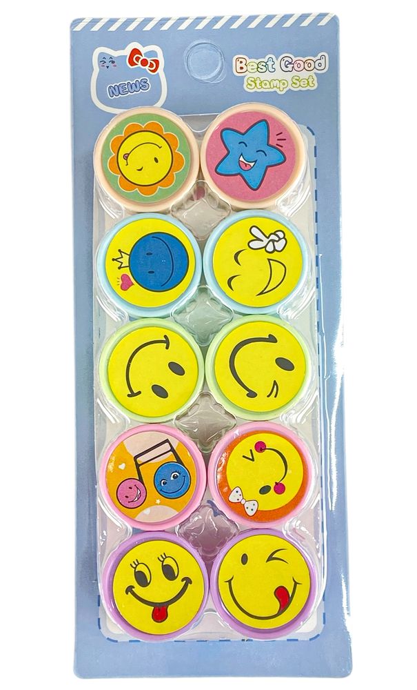 Набор штампов 10шт, Смайлы (9338)