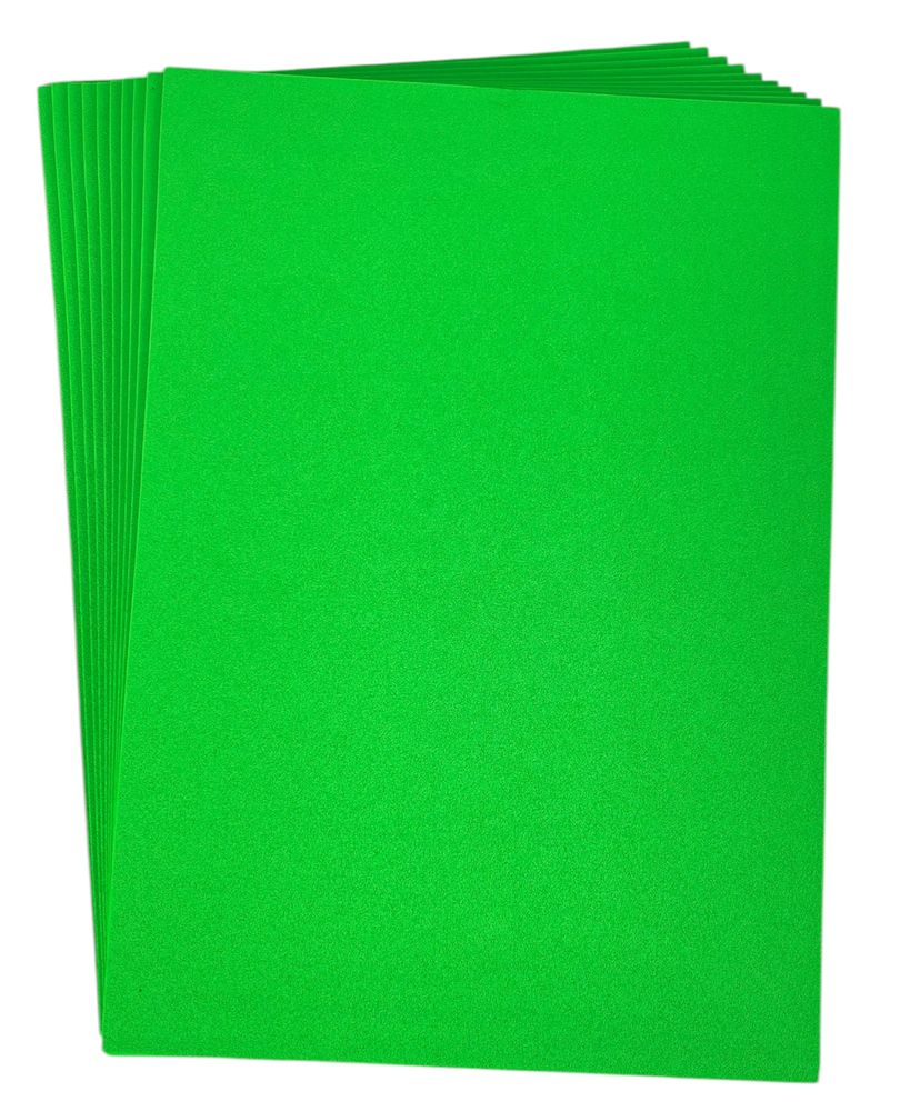 Фоамиран 20 х 30см, 1,5мм, 10 листов, Темно салатный Зеленый Josef Otten (15A4-7047)