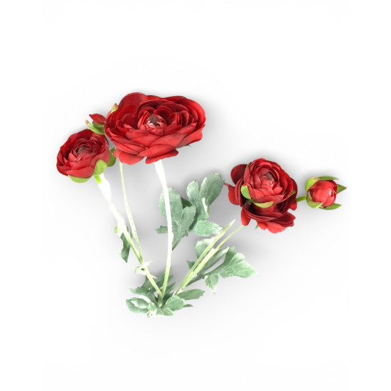 Гілка ранункулюса азіатського, 50 см, червона Unison (c30555)