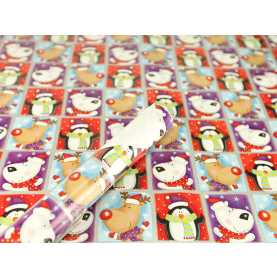 Папір новорічний для пакування подарунків 70см х 7 м (Пт 822.10)