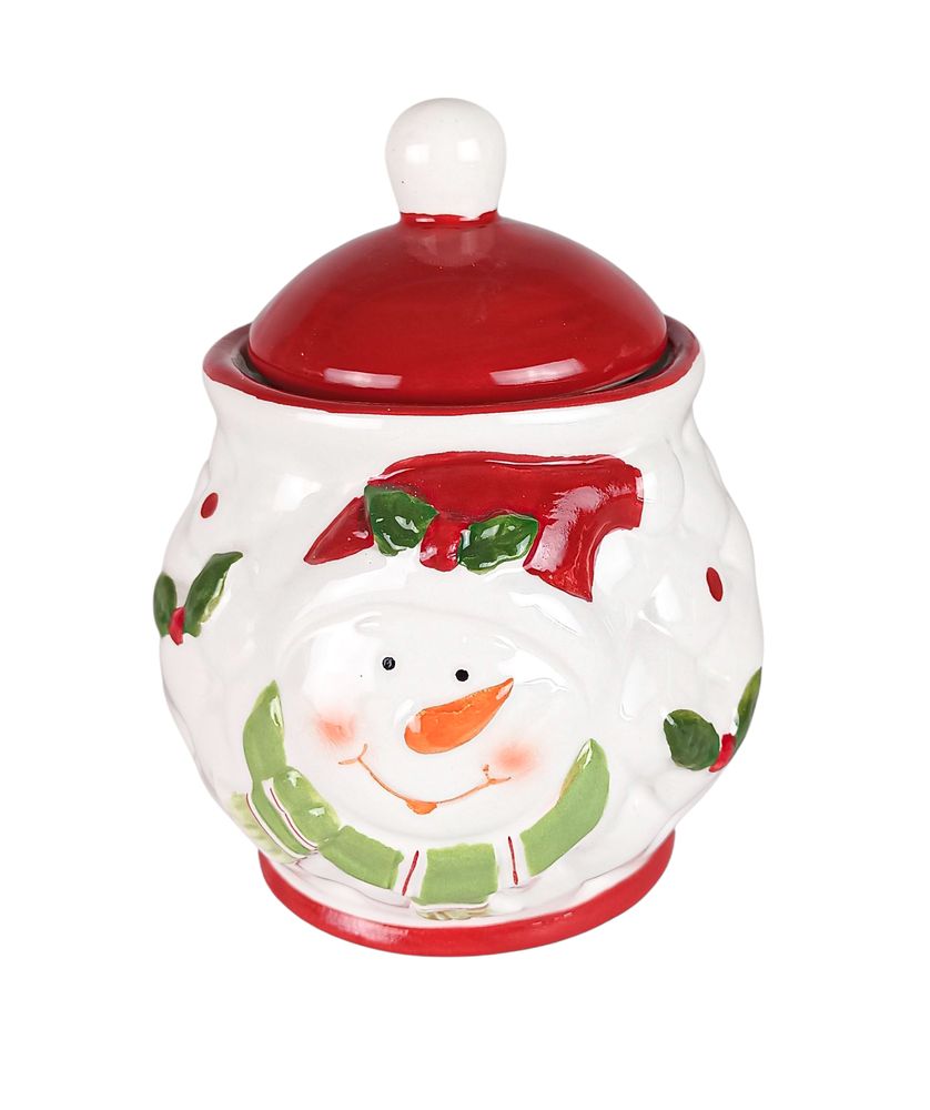 Цукорниця кермічна "Санта Клаус, Сніговик" 13 х 9см (B-3007)