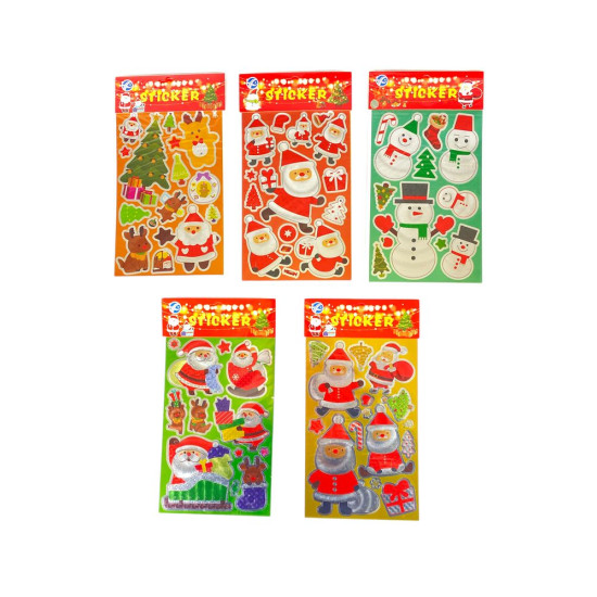 Наклейка новогодняя лазерная13 х 24,5см (QS-DD)