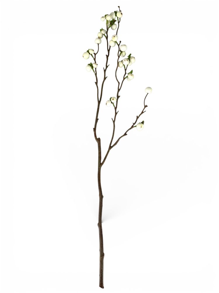 Ветка с ягодами клюквы, 72 см, белая Unison (ТВ-72-2)