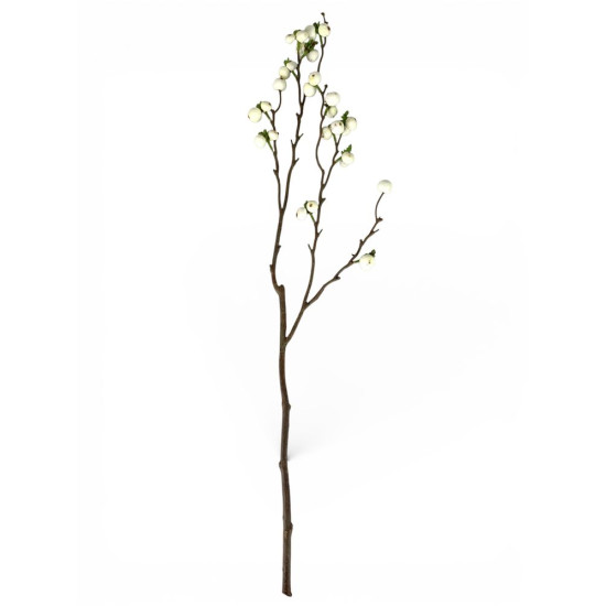 Ветка с ягодами клюквы, 72 см, белая Unison (ТВ-72-2)