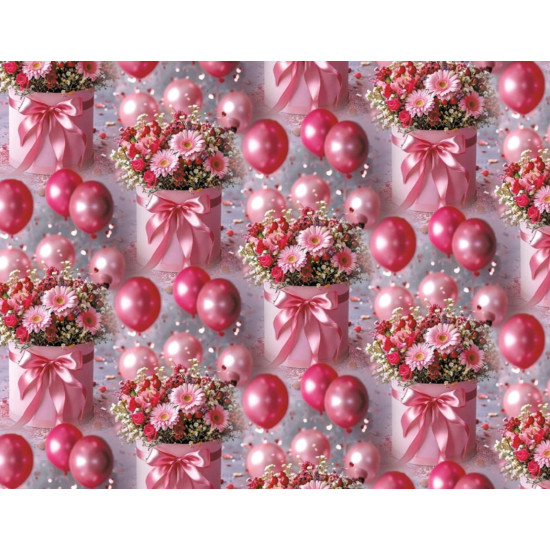 Бумага упаковочная мелованная 80г 10 листов  100 х 70см Unison (PVM10-348)