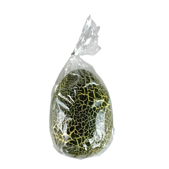Пасхальне яйце Страусине з ефект кракле -жовто-зелене 15см (L00163)