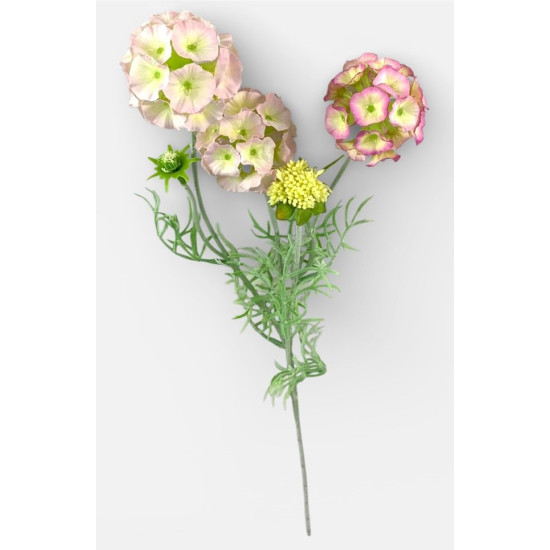 Гілка Скабіоза - зірчаста, 65см світло-рожева Unison (c30509-2)