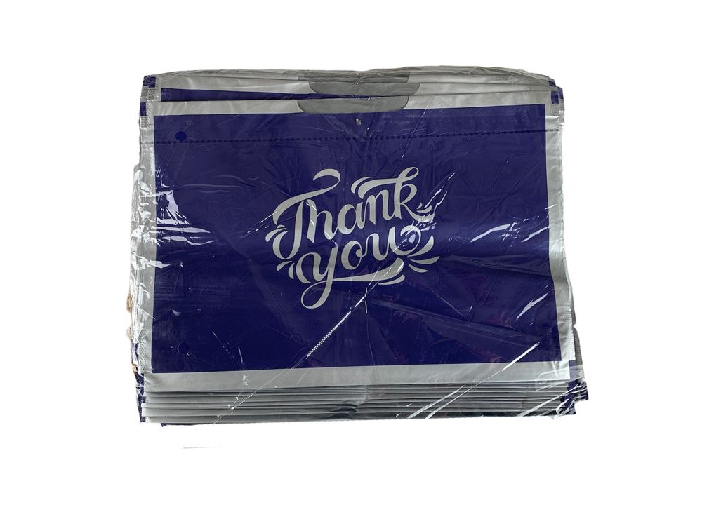 Пакет полиэтиленовый с завязкой, 30 х 20 х 8см 50шт/уп Синий (10800 blue)