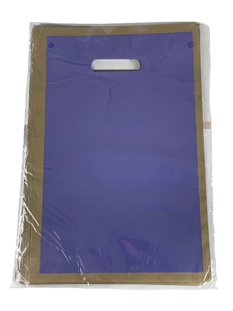 Пакет полиэтиленовый с прорезной ручкой, 39 х 27см 50шт/уп (10803 blue-gold)