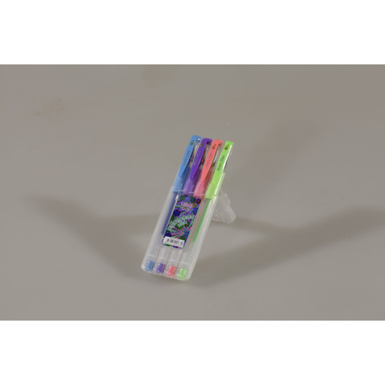 Ручки гелевые неоновые 4цв, Unison, (STU-4)