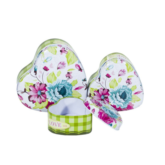 Коробки подарочные металлические в ноборе  3шт (12 х 11 х 5см) Зеленый Unison (MT-211-05)