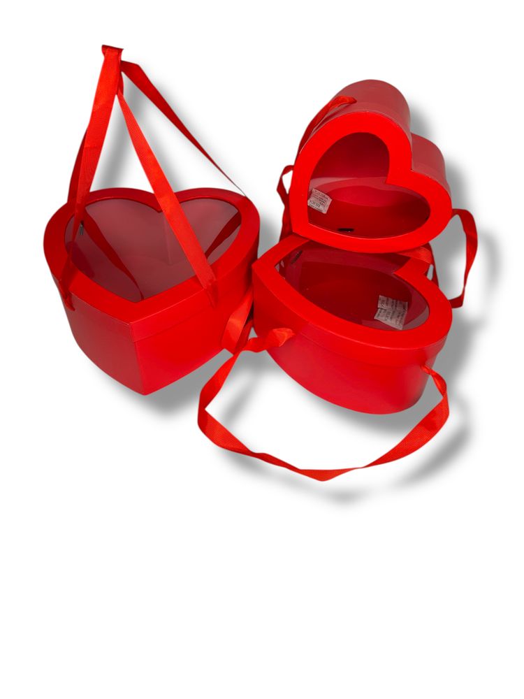 Набір коробок 3 шт з прозорими кришками Червоний Unison (105407)