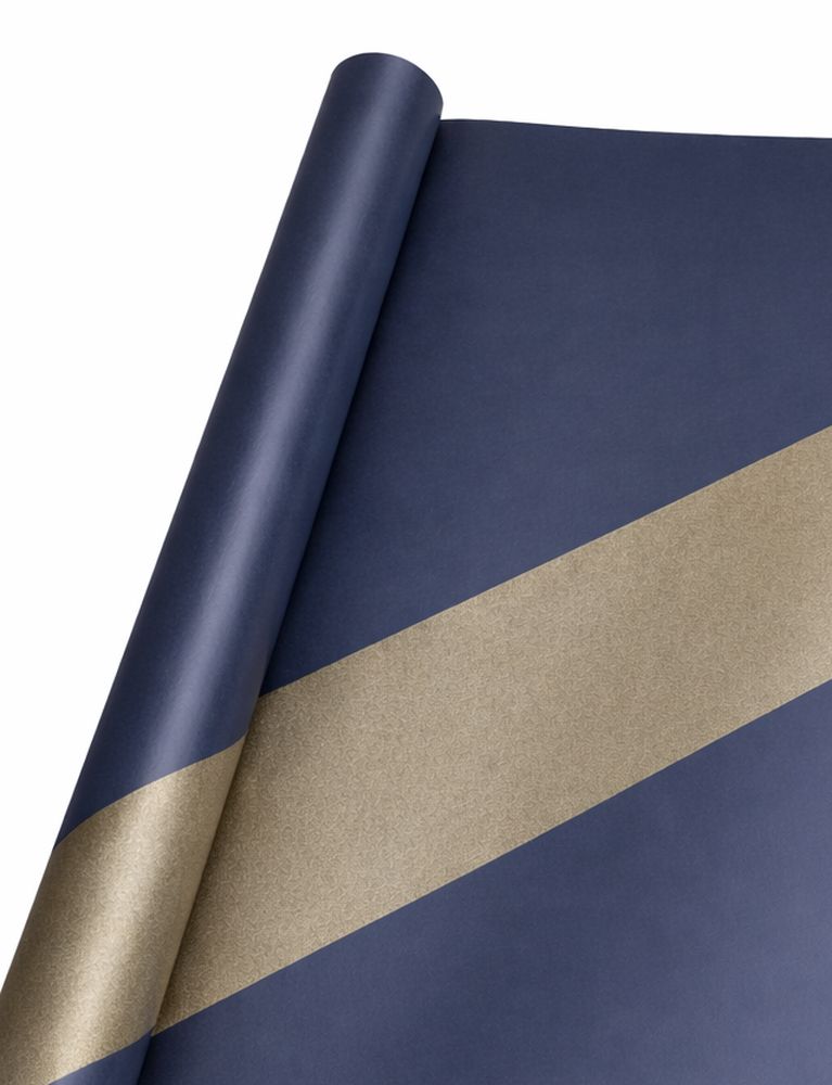 Бумага упаковочная крафт-двосторонний 0,7 х 7м Синий Unison (Пт 475.49)