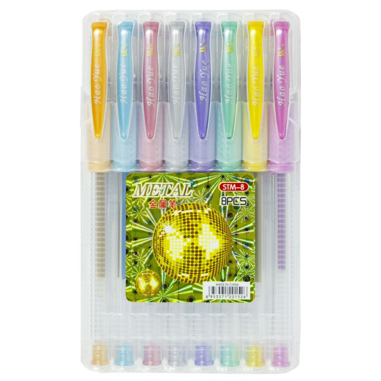 Ручки гелевые металлизированная  8цв, Unison,  STM-8 (STM-8)