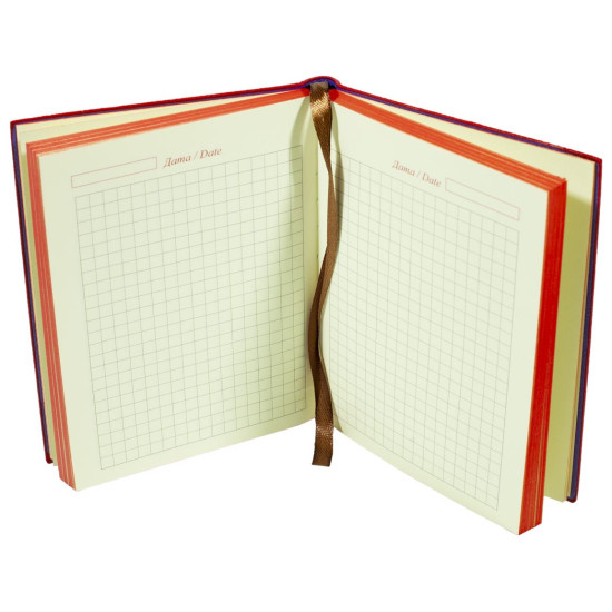 Ежедневник недатированый клетка бархат "Перо" А6 160л Разноцветный Josef Otten (1404-А6)