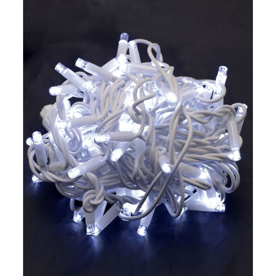 Гирлянда уличная 100 LED  10м  (белый каучук 3,3мм) белый Белый Unison (1432-03)