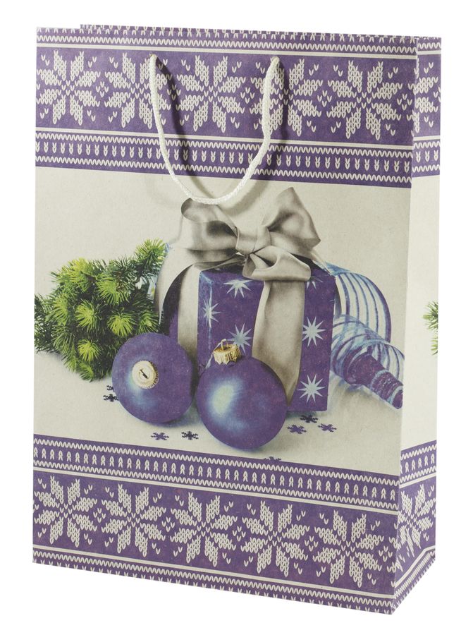 Крафт пакет подарунковий новорічний  30х47х12 Unison (PVCP304712-5)