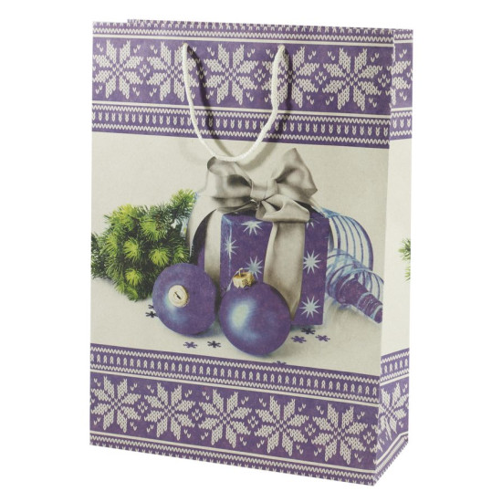 Крафт пакет подарунковий новорічний  30х47х12 Unison (PVCP304712-5)