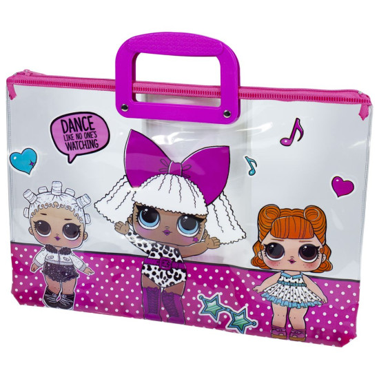 Папка портфель прозрачная "Кукла" 28х39см, 30 мик, 33-L Unison (33-L)