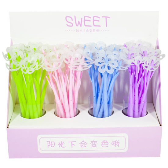 Ручка гелевая синяя детская "Крокус" (48шт/уп) Unison (0274)