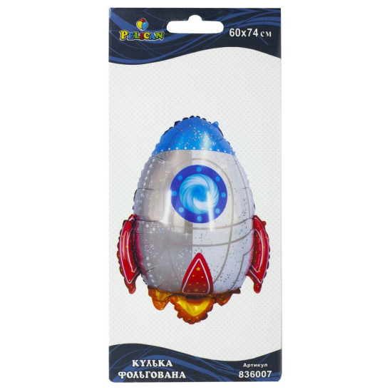 Шарик фольгированный Pelican, ракета, 74см Разноцветный Pelican (836007/XTS-DKYX107)