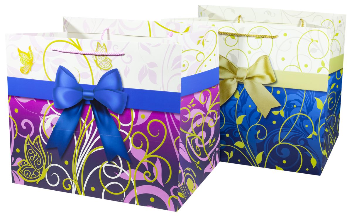 Пакеты 37x31x26см подарочные фольгированные, Unison, YM-H-1121-HL (YM-H-1121-HL)