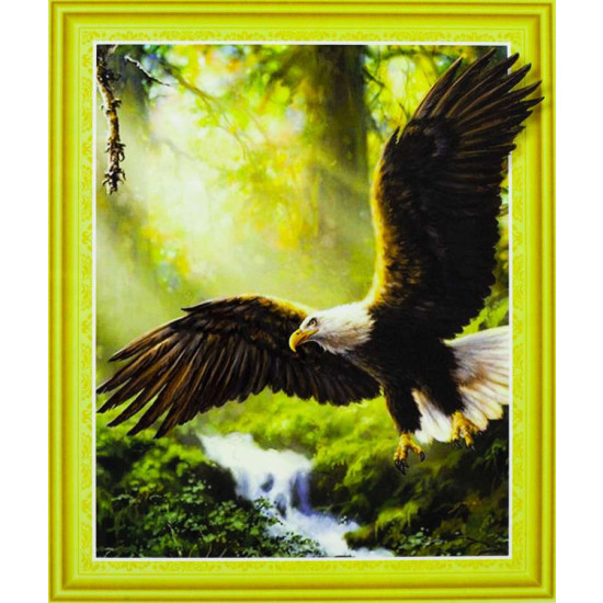 Алмазная мозаика  3D по номерам 40*50см "Орел на охоте" (0020)