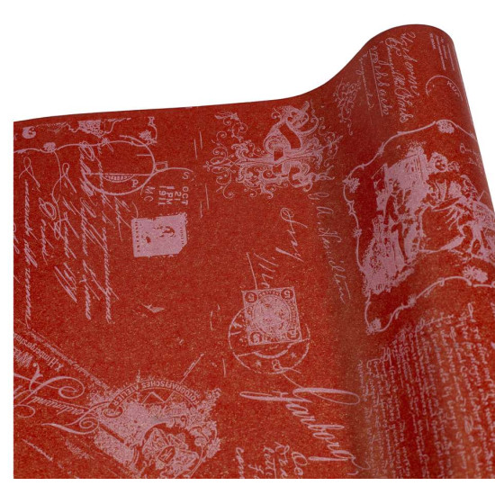 Крафт бумага,"Открытка" красно-белый,  02.250-1 (02.250-1)