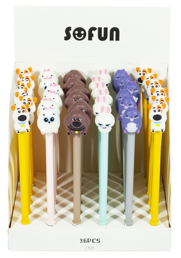 Ручка детская, 0,7мм, синяя, животные Unison (ZF1720)