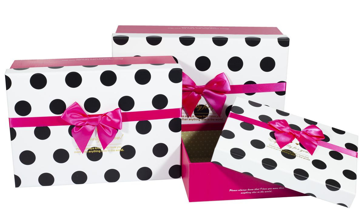 Коробки подарочные прямоугольные, в наборе -3шт., Unison, 91307-9 (91307-9)