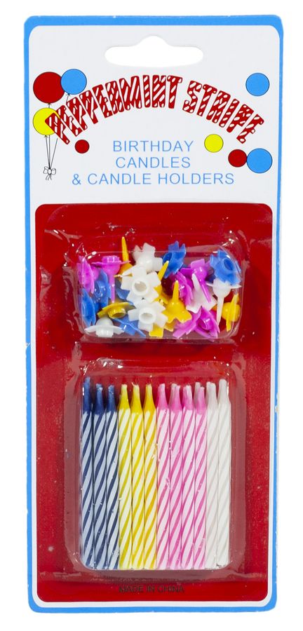 Набор свечей для торта "КЛАССИЧЕСКИЙ", 6 см, 24шт/уп Разноцветный Unison (868099)