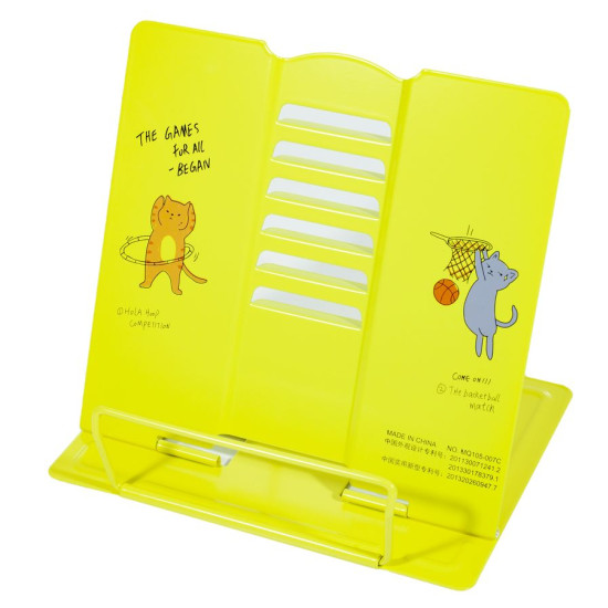 Подставка для книг металлич" Котик-спортсмен" 21*16,9*19см,4 цв. (MQ-105-007)
