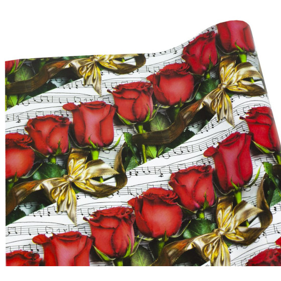 Бумага упаковочная мелованная 80г 10 листов  100 х 70см Красный Unison (PVM10-148)