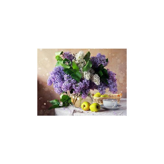 Картина по номерам "Букет сирени" 40*50см,крас.-акрил,кисть-3шт (RA30669)